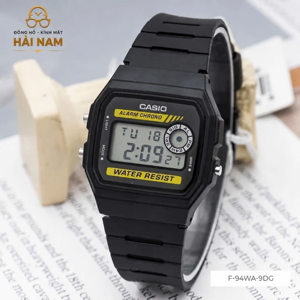 Đồng hồ điện tử Casio F-94WA thể thao dây cao su nam nữ