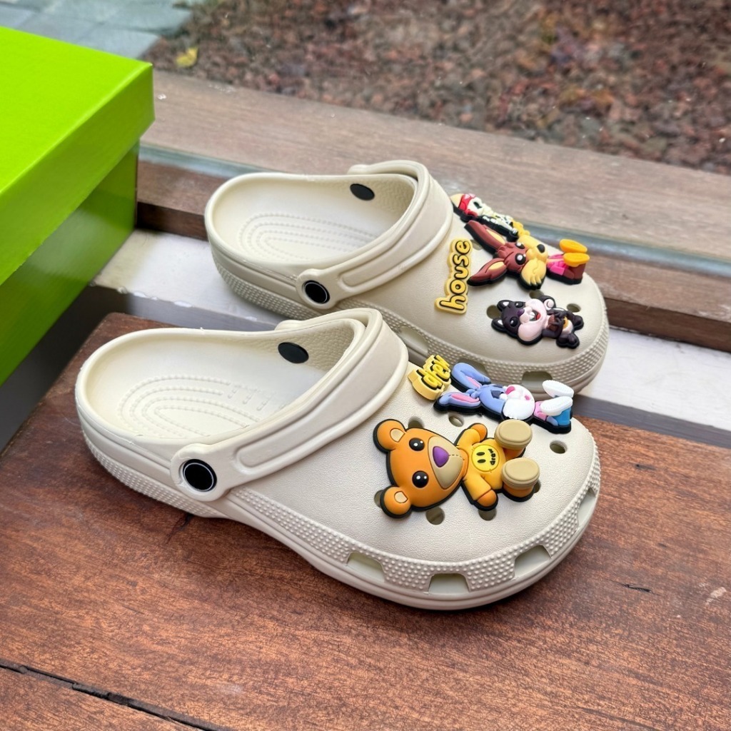 [Hàng Loại 1] Dép sục Clog - TẶNG kèm full bộ hình gắn Drew House 3D như ảnh