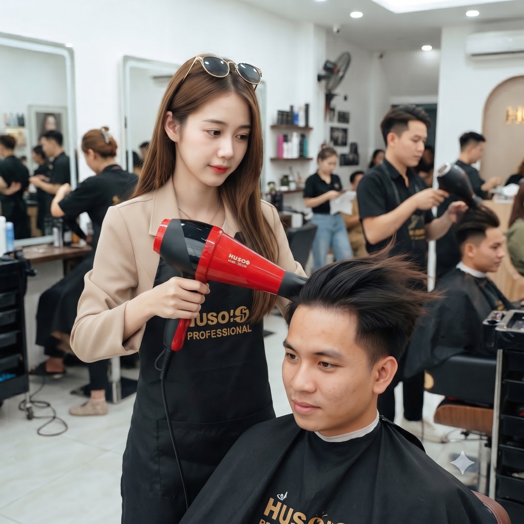 Máy sấy tóc HUSO công suất lớn, ION âm xanh, sấy nhanh 2 chiều nóng lạnh, chuẩn Salon | BigBuy360 - bigbuy360.vn