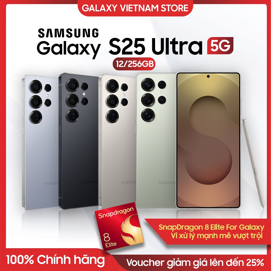 Kich T8 – Điện thoại Samsung Galaxy S25 Ultra 12/256GB – Bảo hành chính hãng