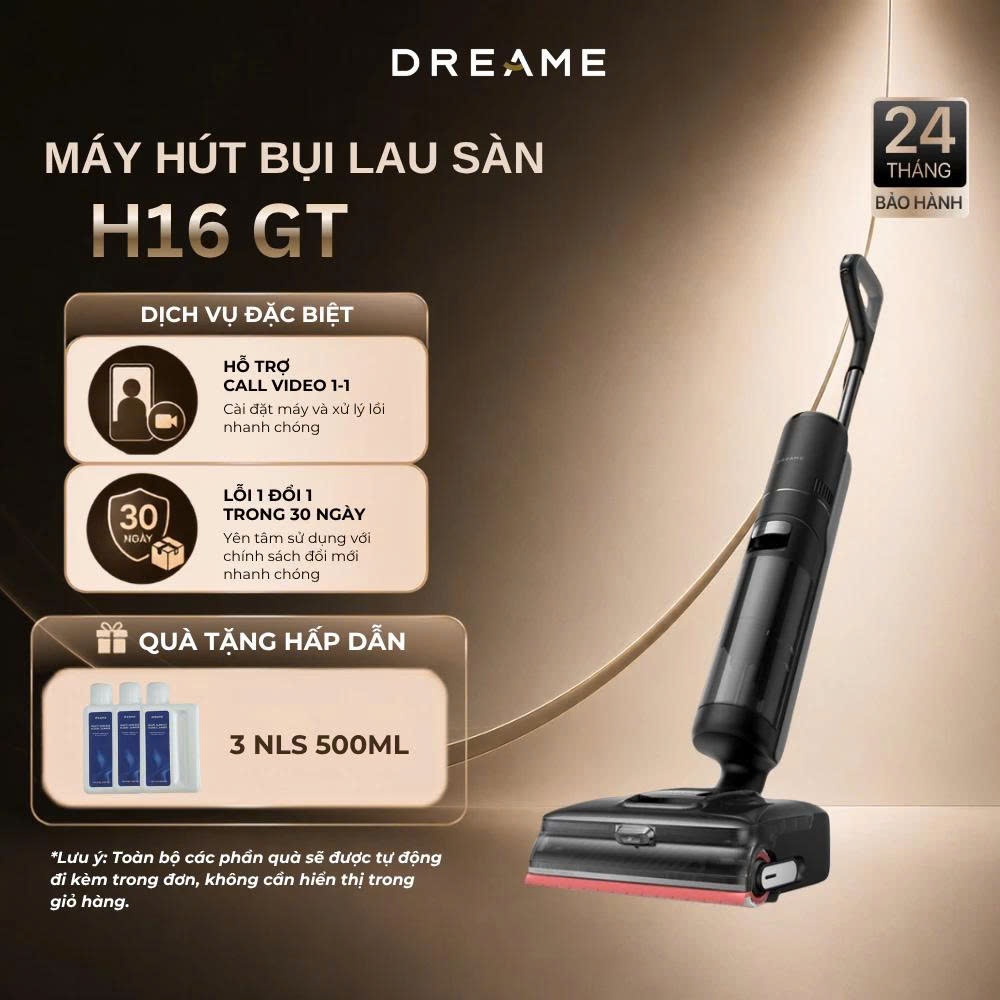 Máy Hút Bụi Lau Nhà Dreame H16 GT | Tự Động Giặt Sấy Giẻ Lau | Lực Hút 23.000Pa | Bảo Hành 24 Tháng