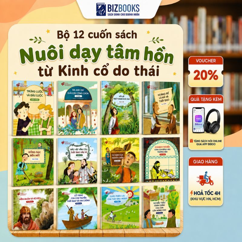 Bộ 12 Cuốn Sách Nhật Ký Nuôi Dạy Tâm Hồn Từ Kinh Cổ Do Thái: 12 Phẩm Chất Con Yêu Cần Có