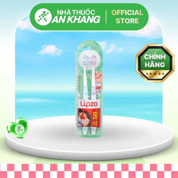 Bàn chải đánh răng Lipzo Sensitive vỉ 2 cây [Nhà Thuốc An Khang - Chính Hãng 100%]