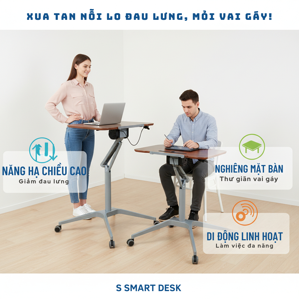Bàn Laptop Làm Việc Ngồi Giường Di Động Thông Minh - Bàn Học Điều Chỉnh Độ Cao Đa Năng Chất Liệu Gỗ Óc Chó Cao Cấp | BigBuy360 - bigbuy360.vn