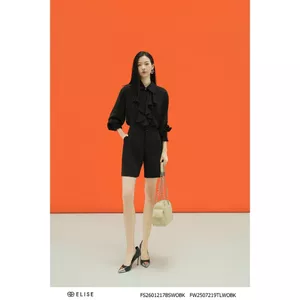 Quần sooc đen túi chéo thiết kế Elise mã sản phẩm FS2601217BSWOBK