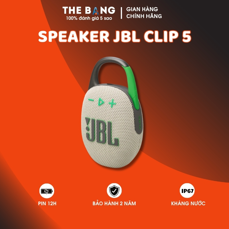 NewSeal Loa Bluetooth JBL Clip 5 (Pin 12h | Công suất 7W | IP67 | Bluetooth 5.3 ) BH 2 Năm Hóa Đơn Điện Tử | BigBuy360 - bigbuy360.vn