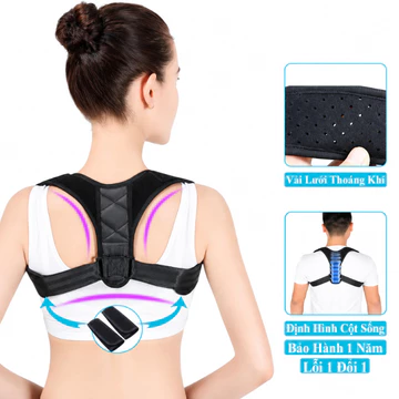 Đai Chống Gù Lưng Nam Nữ Andego Có Bh Lỗi 1 Đổi 1, Đai Chống Gù Lưng Hỗ Trợ Điều Chỉnh Tư Thế