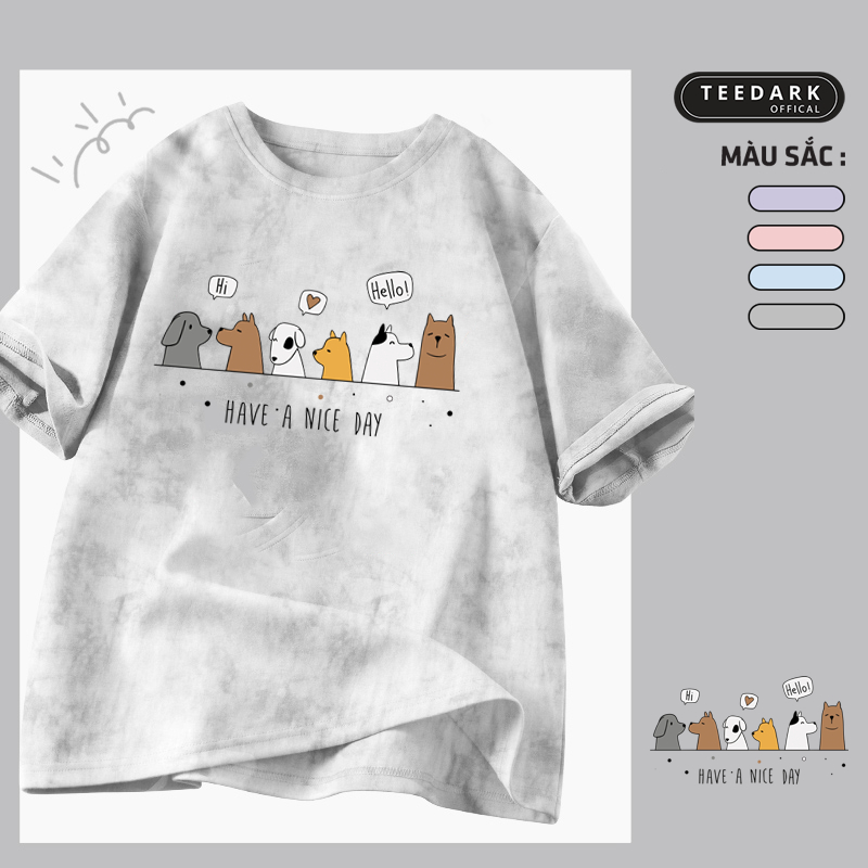 Áo Thun Loang, Áo Phông By TEEDARK Mã SNP Trơn Dáng Rộng Cho Nam Nữ Chất Cotton Thoải Mái Phong Cách
