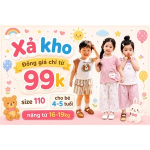 Xả kho - Bộ đồ bé trai, bộ đồ bé gái hàng thiết kế size 110 cho bé 4-5 tuổi, 16-19kg Miniumbaby