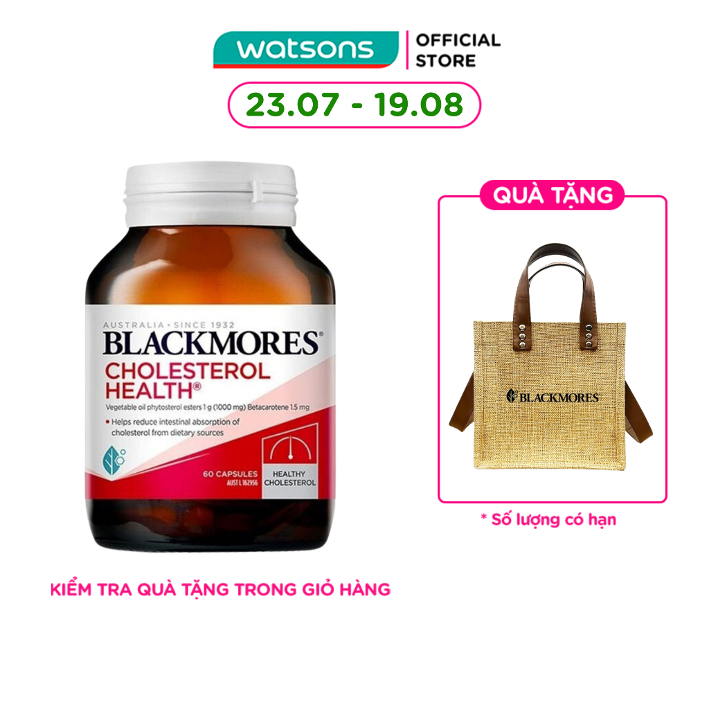 Thực Phẩm Bảo Vệ Sức Khỏe Blackmores Cholesterol Health Cân Bằng Cholesterol 60 Viên