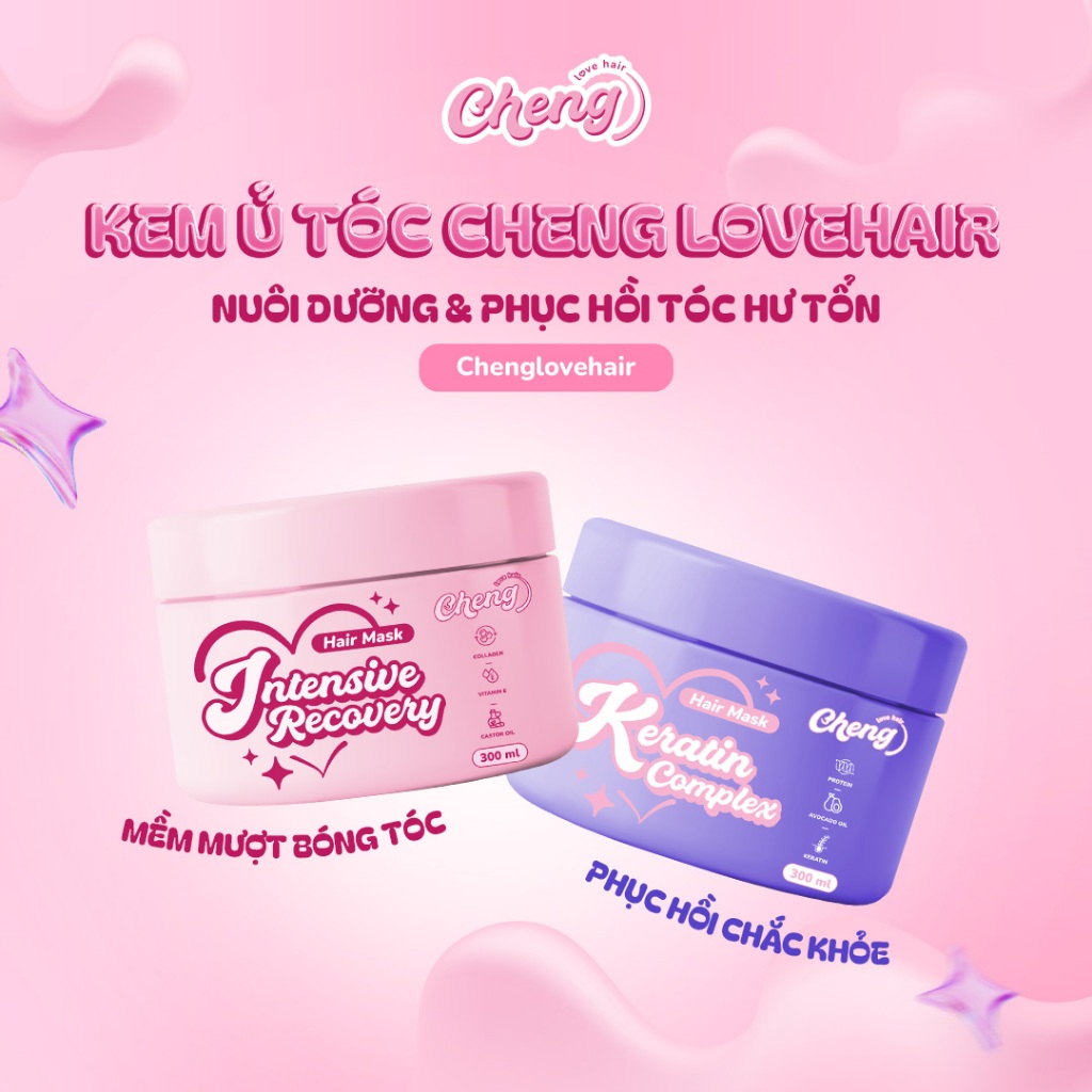 Kem ủ tóc Chenglovehair siêu mềm mượt, phục hồi tóc, hũ 300ml tiện lợi | Chenglovehair, Chenglovehairs
