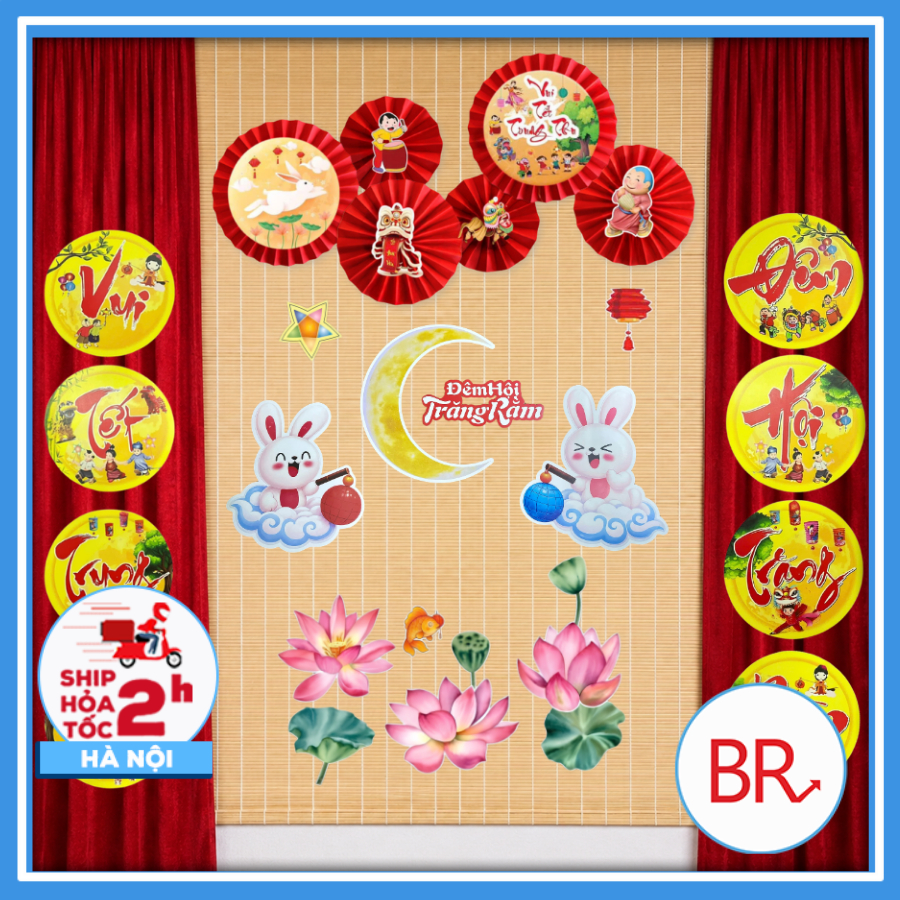 Set Nguyên Liệu Trang Trí Trung Thu Đón Trăng - Decor Quán Cafe, Lớp Học, Góc Chụp Ảnh Đêm Hội Trăng Rằm 02993-2