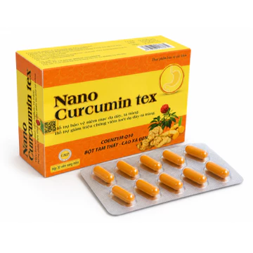 Nano Curcumin Tex viêm loét dạ dày tá tràng, Người viên đau dạ dày, hành tá tràng, trào ngược dạ dày thực quản