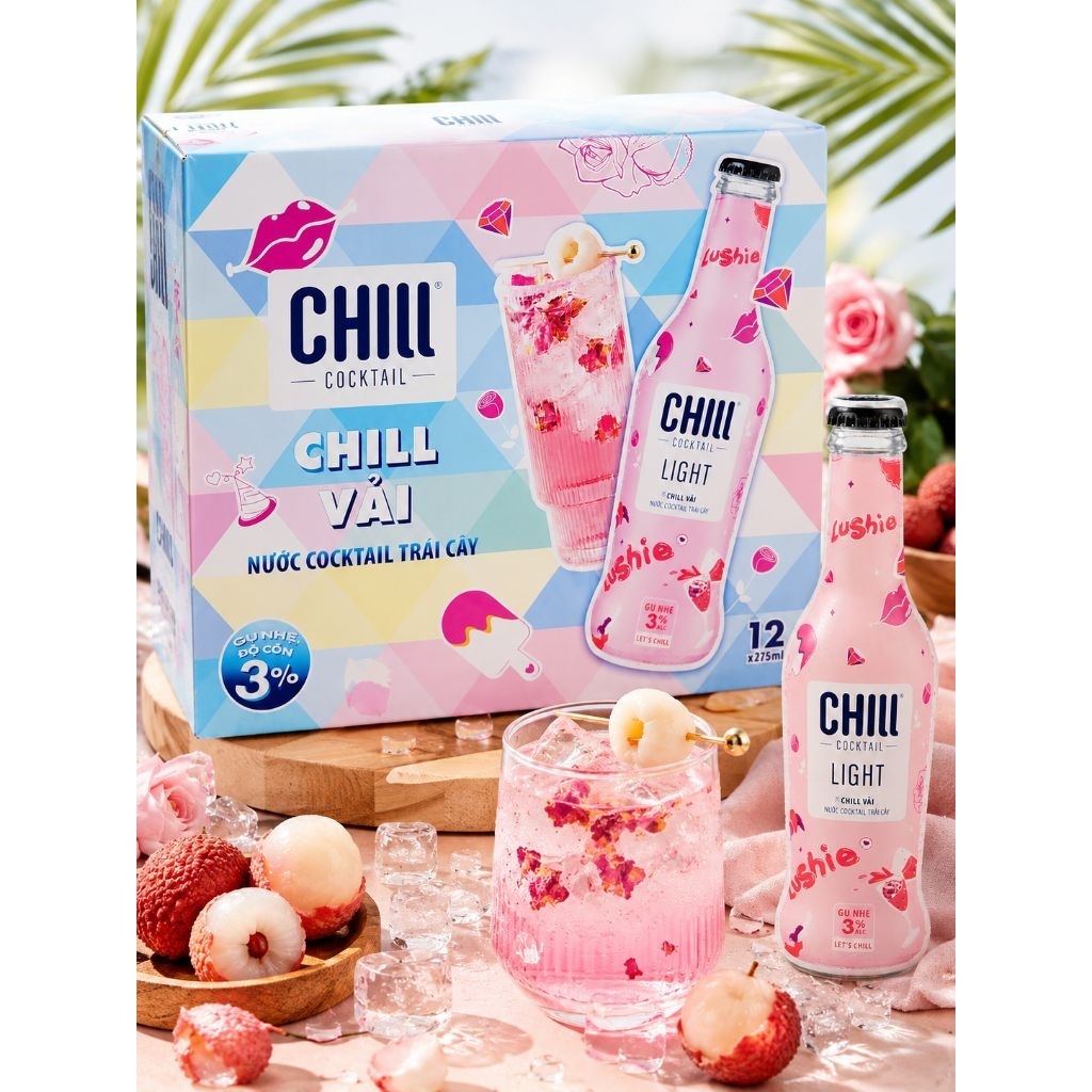 CHILL Cocktail Light – Thùng 12 chai x 275ml
