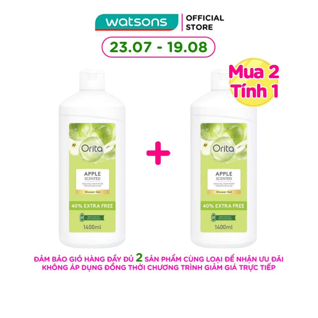 Gel Tắm Orita Hương Táo Xanh Apple Scented Shower Gel 1400ml