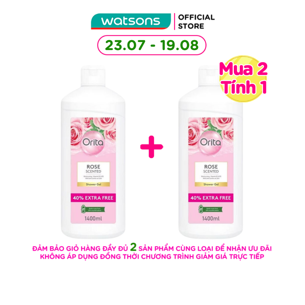 Gel Tắm Orita Hương Hoa Hồng Rose Scented Shower Gel 1400ml