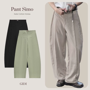 Quần Tây SIMO ống ong form rộng chất liệu Tây cotton Korea cao cấp phong cách Hàn Quốc thanh lịch-quần tây nam GIDI