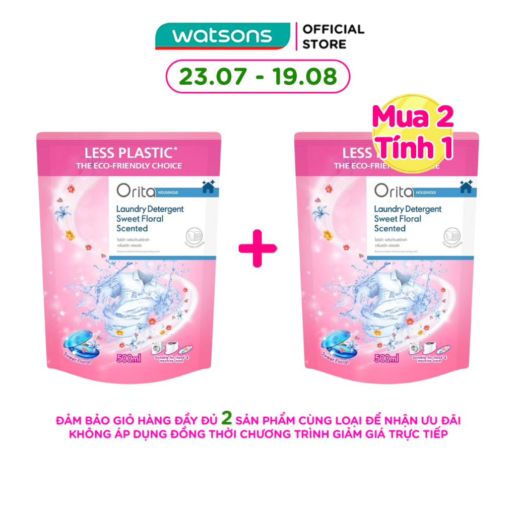 Nước Giặt Orita Hương Hoa Ngọt Ngào Laundry Detergent Sweet Floral 500ml