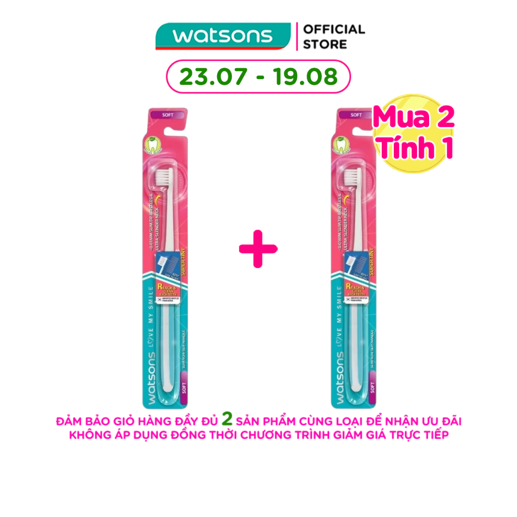 Bàn Chải Đánh Răng Watsons Super Tiny Toothbrush (Soft) 1s