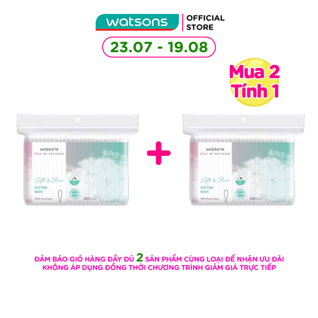 Tăm Bông Watsons Paper Shaft Cotton Buds 200s