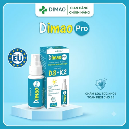 Dimao pro D3 K2 dạng xịt ,hỗ trợ tăng chiều cao Valens Dimao pro Spray D3k2