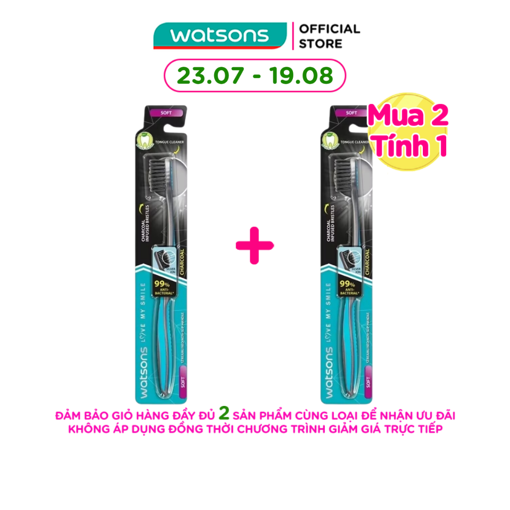 Bàn Chải Đánh Răng Watsons Than Hoạt Tính 1 Cái
