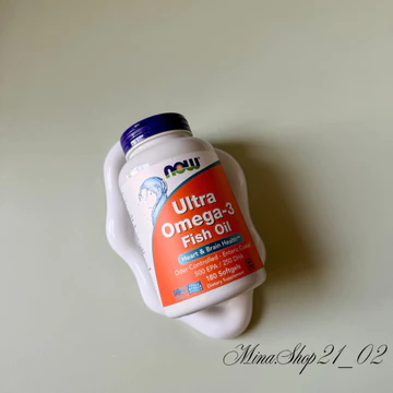 [Hàng Mỹ] NOW Ultra Omega-3 Fish Oil 180 Viên – Dầu Cá Omega 3 EPA 500mg DHA 250mg Hỗ Trợ Tim Mạch & Não Bộ