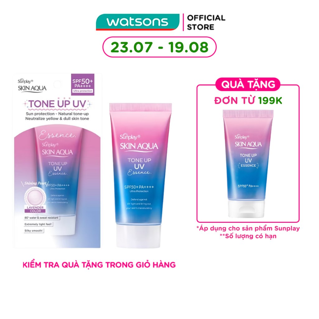 Tinh Chất Chống Nắng Hiệu Chỉnh Sắc Da Sunplay Skin Aqua Tone Up Uv Blue 50G