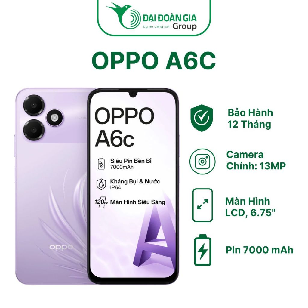 Điện Thoại Oppo A6C - Hàng Chính Hãng, Nguyên Seal, Bảo Hành 12 Tháng