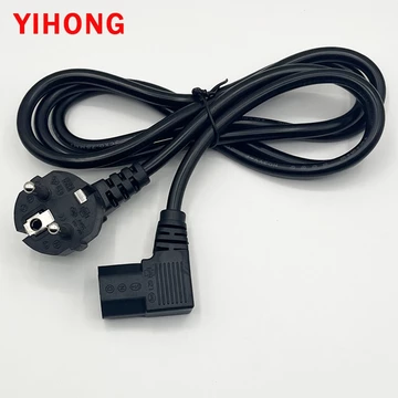 Dây nguồn điện với đầu cong 90° cho nồi cơm điện và ấm nước điện, thiết bị điện 250V dây nguồn điện