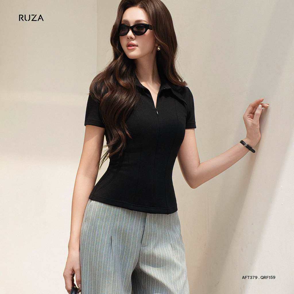 [SIZE NHỎ - NHÍCH LÊN 1 SIZE] Áo thun kiểu nữ tay ngắn RUZA thời trang công sở năng động thanh lịch AFT379