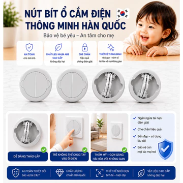 SET NÚT BÍT Ổ CẮM ĐIỆN THÔNG MINH HÀN QUỐC,CHỐNG GIẬT,AN TOÀN,THIẾT KẾ NHỎ GỌN CHẮC CHẮN