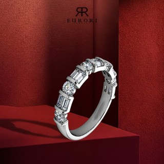 EURORI- Nhẫn NOVA thiết kế Eurori đính đá Zirconia 8A sang trọng thời Unisex, Nhẫn bạc không chủ đính đá thời trang.
