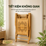 [Hot Mùa Hè] Ghế tre gấp gọn thư giãn ECOBAM, ghế thư giãn bập bênh chất liệu tre tự nhiên cho ban công, sân vườn — ảnh 7