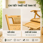 [Hot Mùa Hè] Ghế tre gấp gọn thư giãn ECOBAM, ghế thư giãn bập bênh chất liệu tre tự nhiên cho ban công, sân vườn — ảnh 5