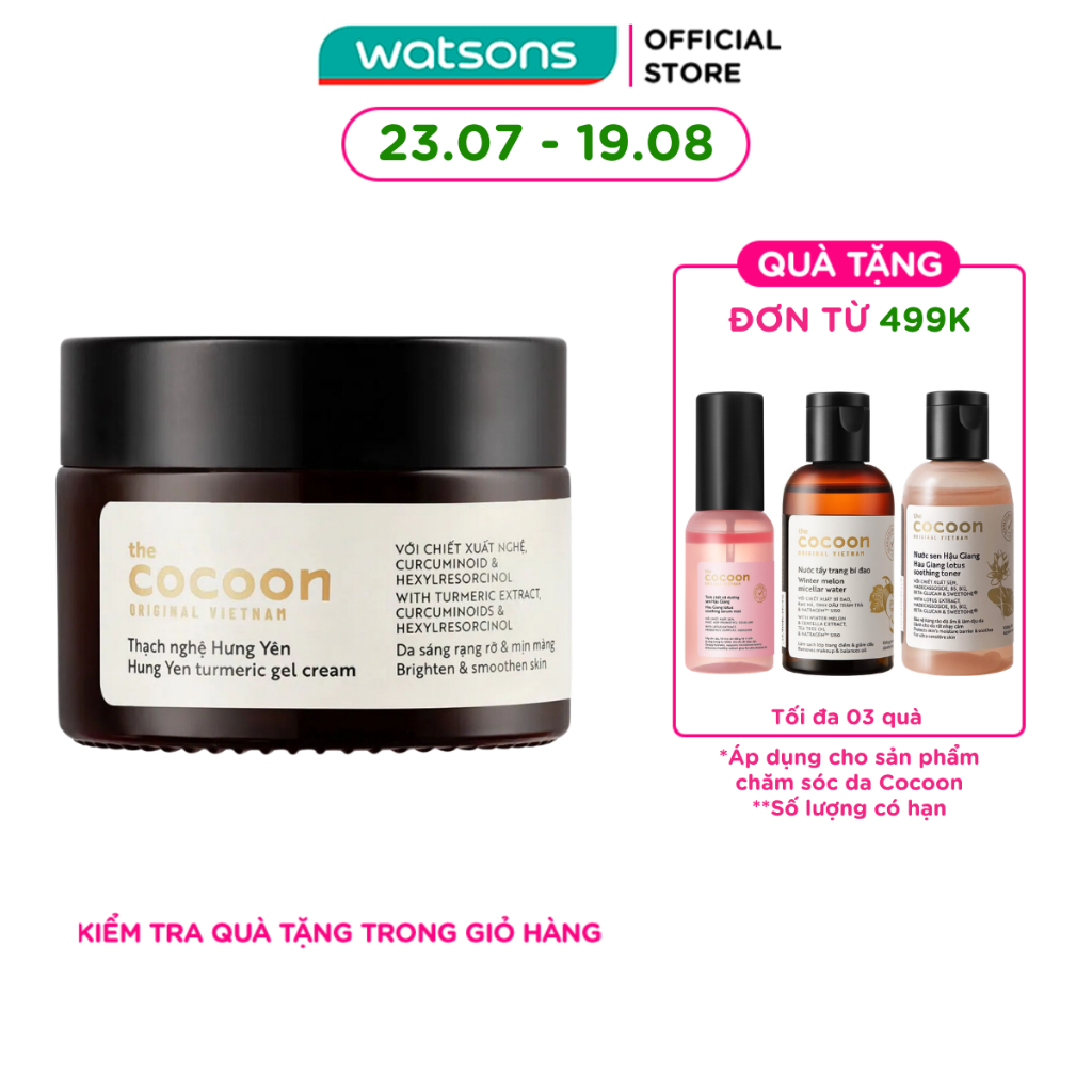 Kem Thạch Cocoon Chiết Xuất Nghệ Hưng Yên Turmeric Gel Cream 30ml