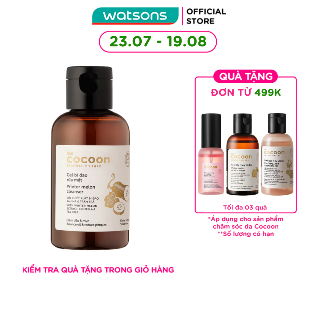 Gel Rửa Mặt Cocoon Bí Đao Winter Melon Cleanser 140ml