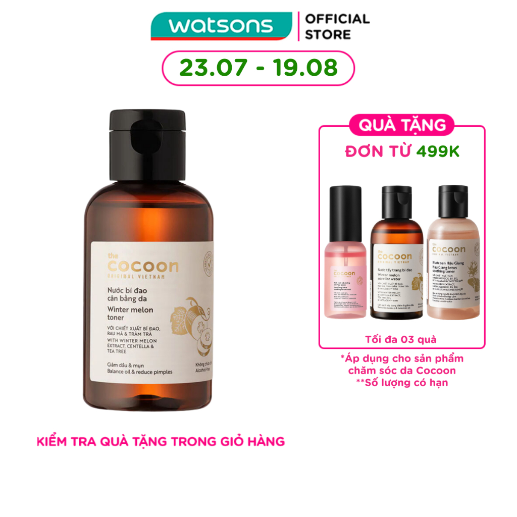 Nước Cân Bằng Da Cocoon Bí Đao Winter Melon Toner 140ml