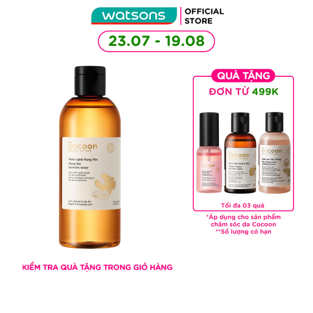 Nước Cân Bằng Nghệ Hưng Yên Cocoon Turmeric Toner 310ml