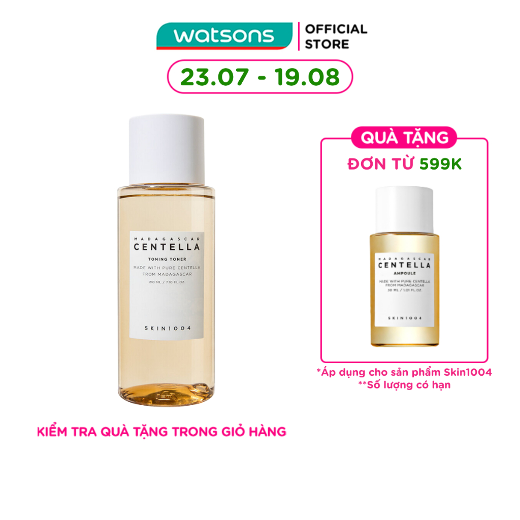 Nước Hoa Hồng Skin1004 Madagascar Centella Toning Toner Rau Má Phục Hồi Và Tái Tạo Da 210ml