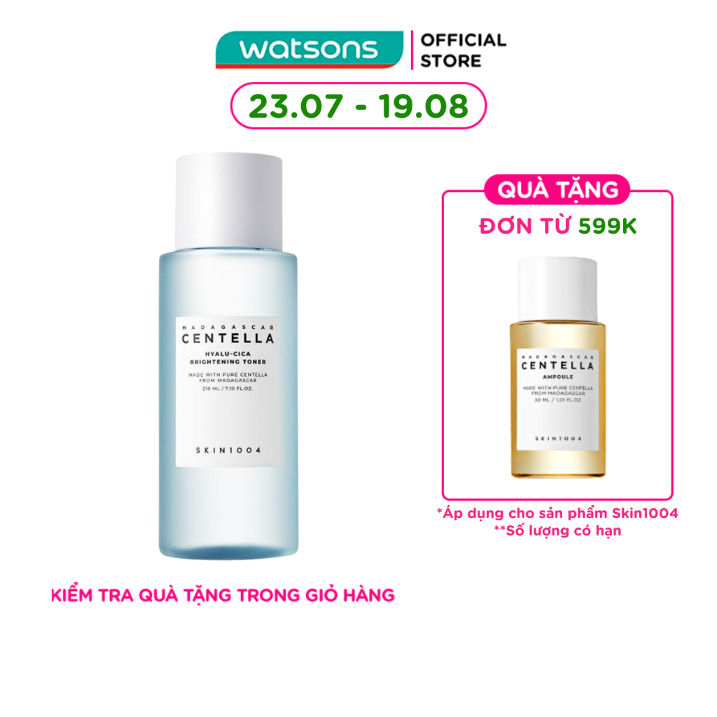 Nước Hoa Hồng Skin1004 Madagascar Centella Hyalu-Cica Brightening Toner Dưỡng Ẩm & Sáng Da 210ml