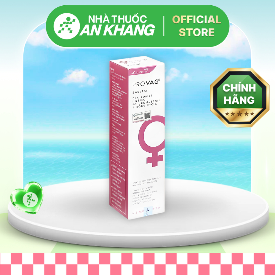 Dung dịch vệ sinh phụ nữ Provag Emulsion làm sạch, giảm kích ứng chai 150ml [Nhà Thuốc An Khang - Chính Hãng 100%]