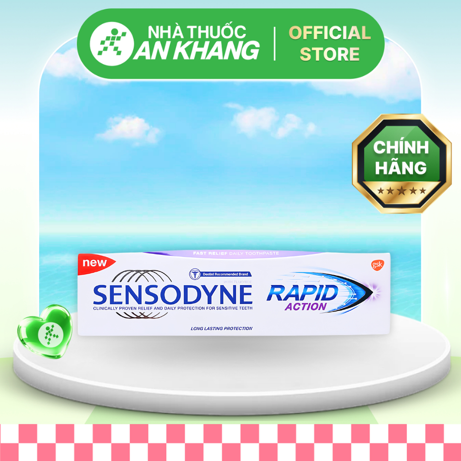 Kem đánh răng Sensodyne Rapid Action giảm nhanh ê buốt tuýp 100g [Nhà Thuốc An Khang - Chính Hãng 100%]