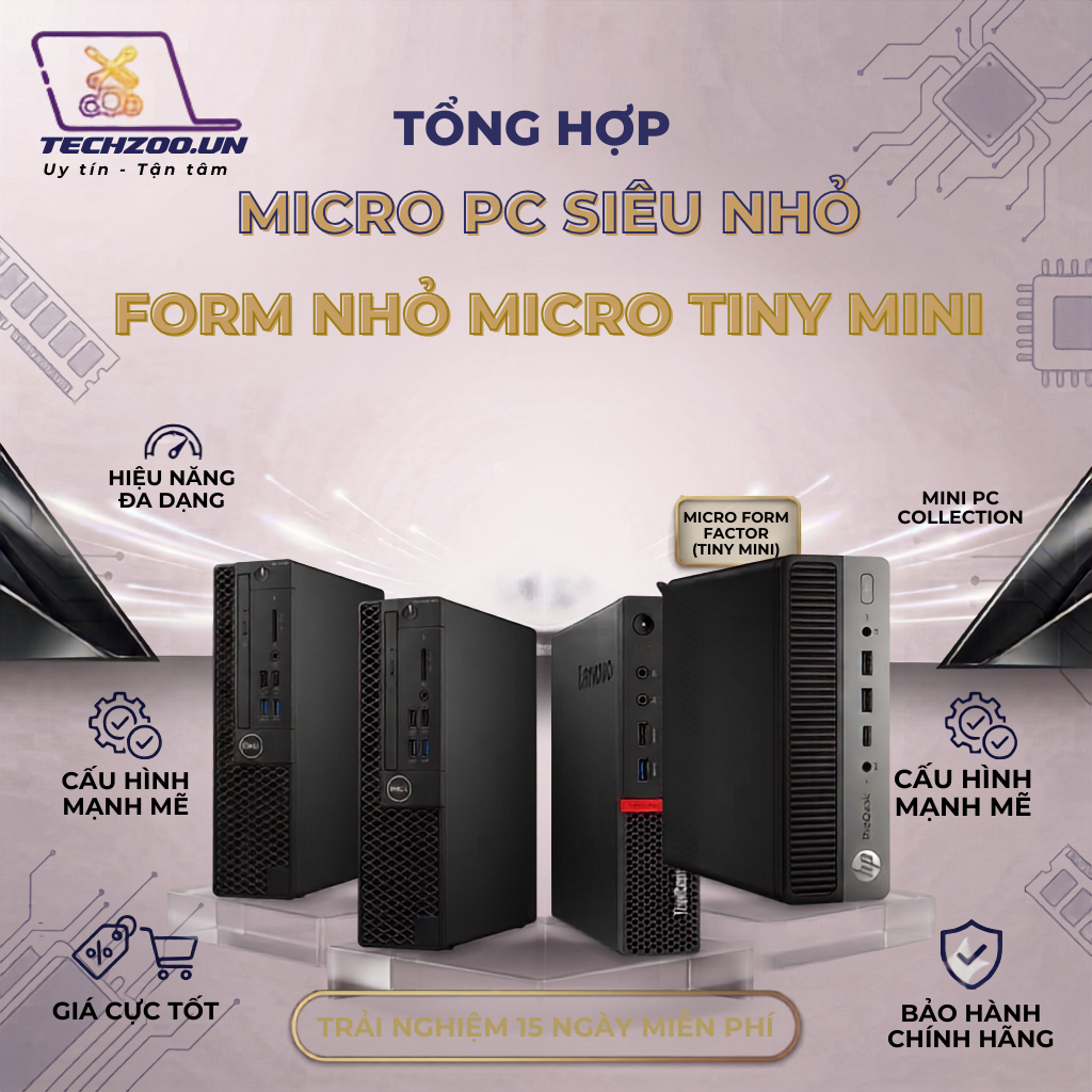 Tổng hợp PC Mini Dell Optiplex  / ThinkCentre / Prodesk nhập khẩu JP nguyên zin, cấu hình cao giá tốt BH12T
