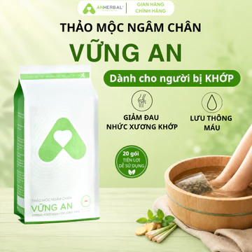 Thảo mộc ngâm chân ANHERBAL Vững An 20 gói - Muối ngâm chân giảm đau nhức xương khớp, giảm đau mỏi, lưu thông máu