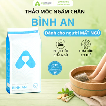 Thảo mộc ngâm chân ANHERBAL Bình An 20 gói - Thảo dược ngâm chân ngủ ngon, giảm căng thẳng, mất ngủ, thải độc