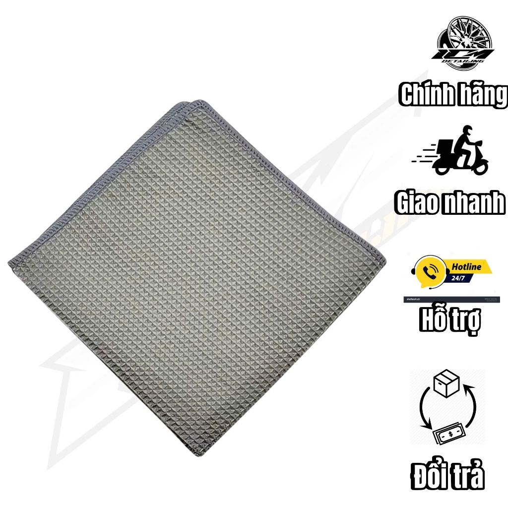 Khăn Waffle Lau Xe ,Lau Kính Đa Năng, Cấu Trúc Dệt Waffle Sợi Microfiber 40x40