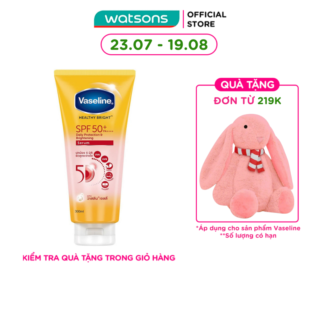 Tinh Chất Chống Nắng Toàn Thân Vaseline Brightening Serum SPF50+ PA++++ 300ml