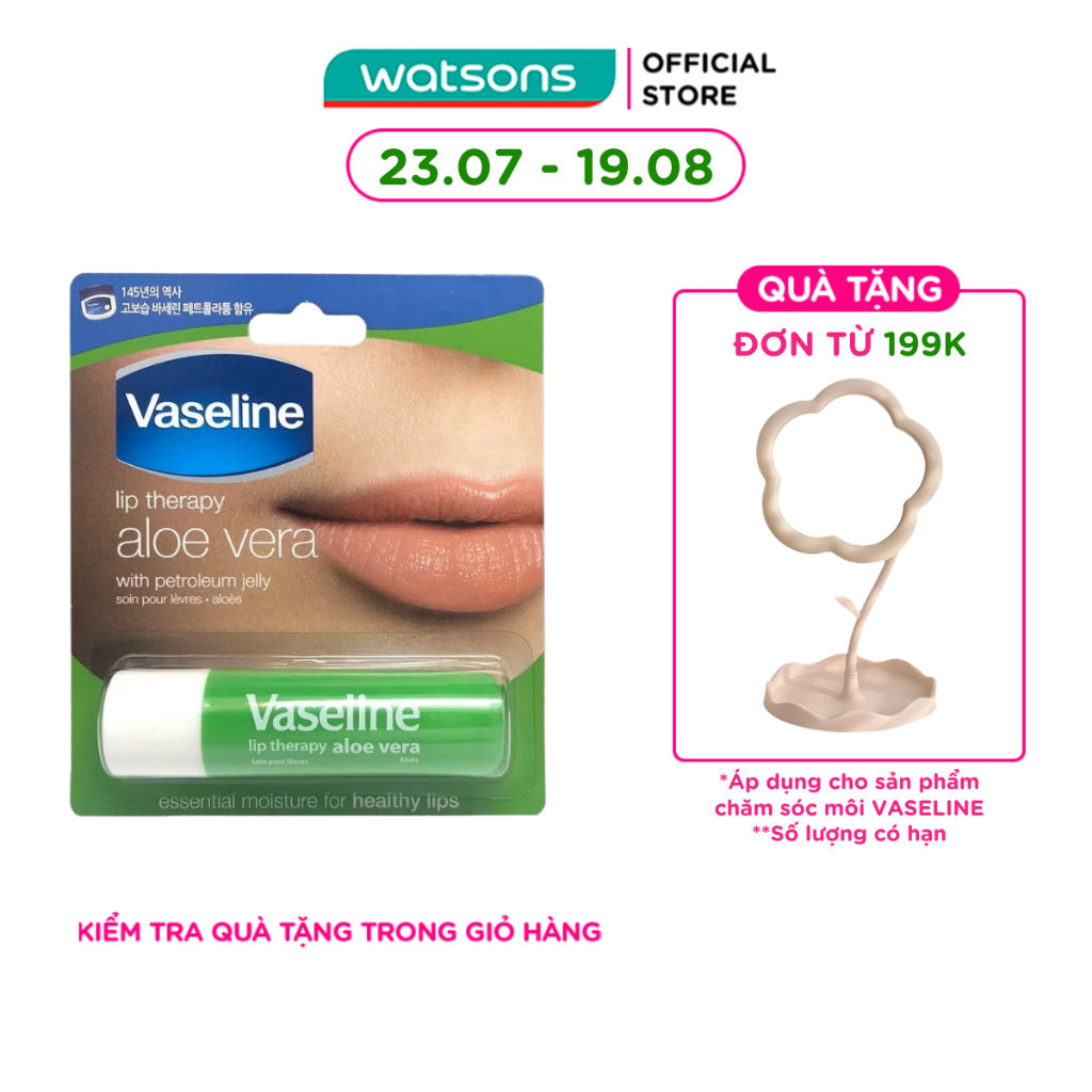 Son Dưỡng Môi Vaseline Chiết Xuất Lô Hội 4.8g