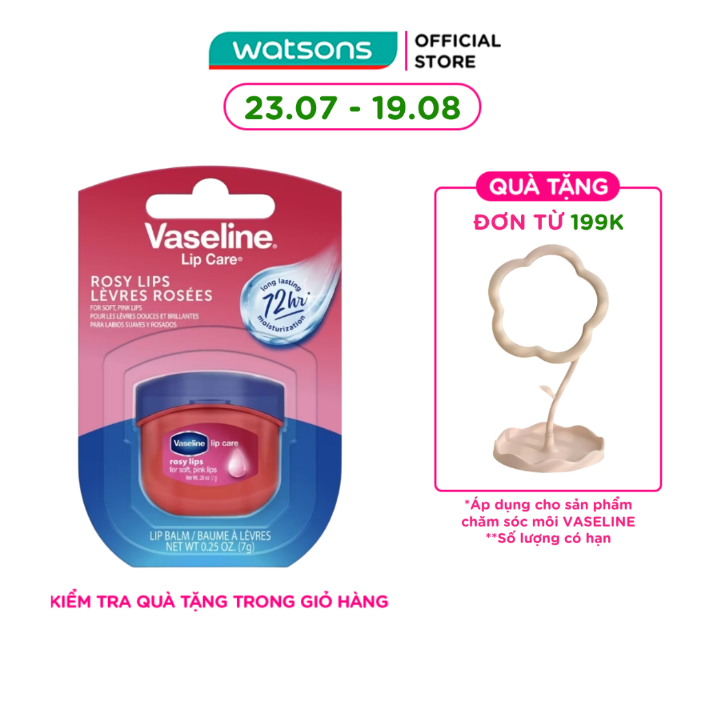 Sáp Dưỡng Môi Vaseline Hồng Xinh 7g